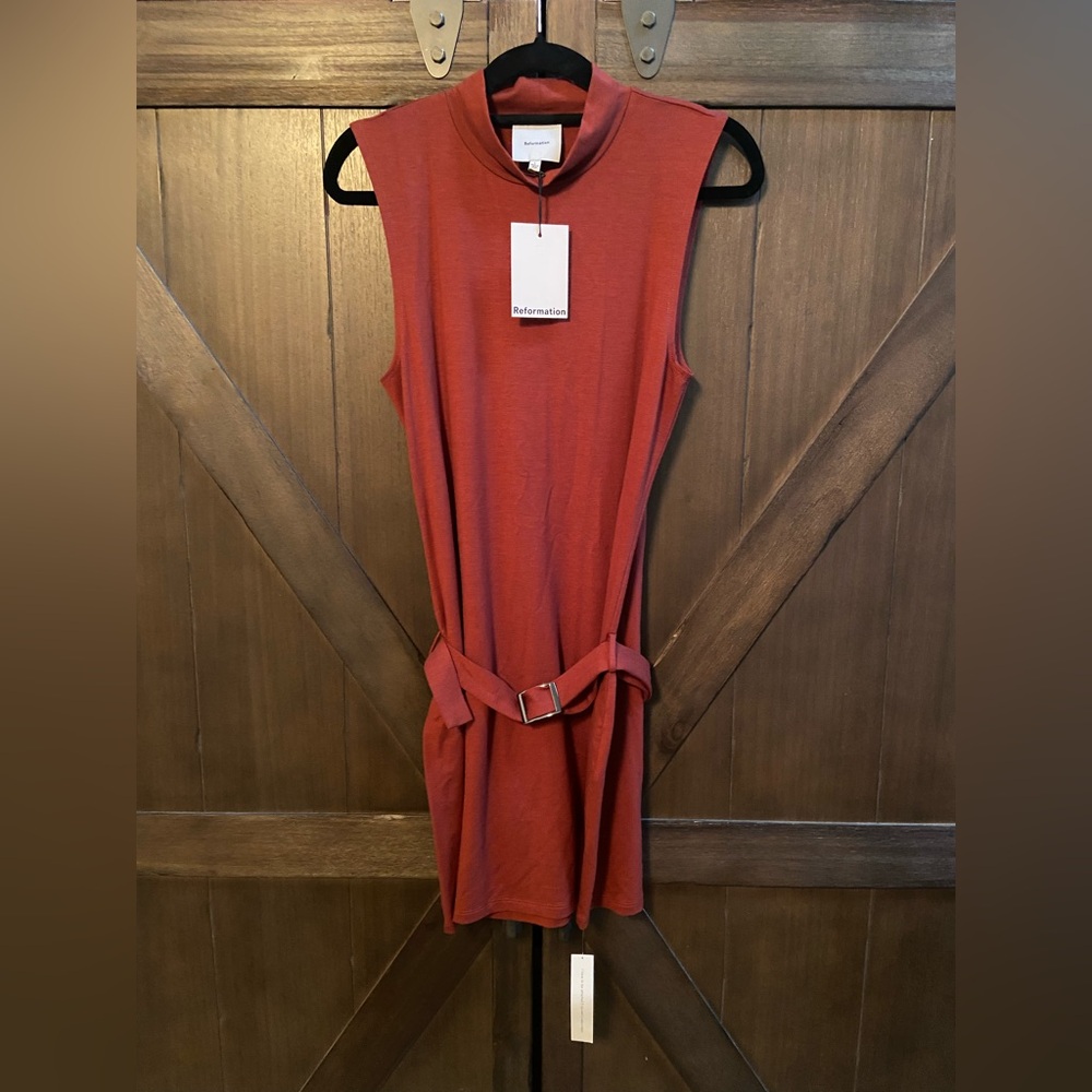 Reformation Jemma Belted Knit Mini Dress - Picture 4 of 7